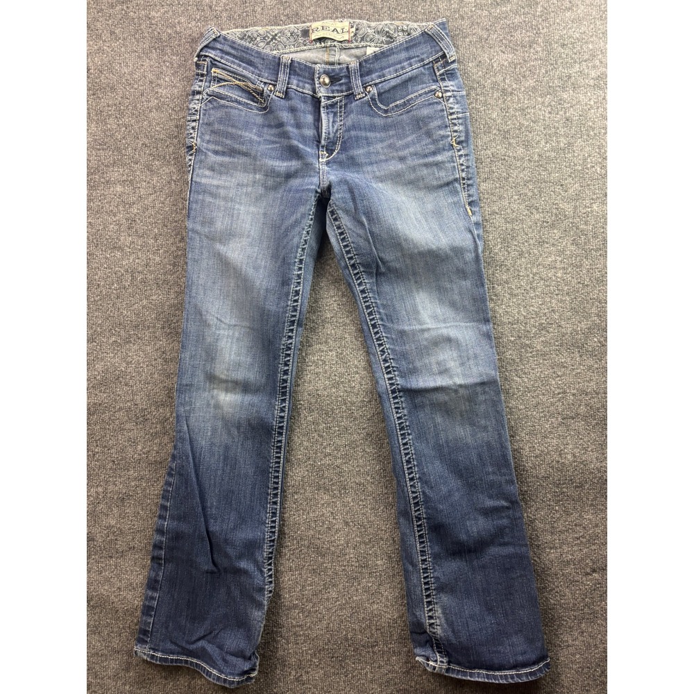 Ariat REAL Denim Jeans Womens 30R Blue Bootcut Mid Rise Stretch Western